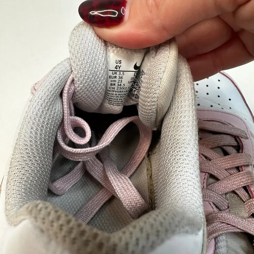 Nike Grade School Court Borough Pink White Low Sneakers